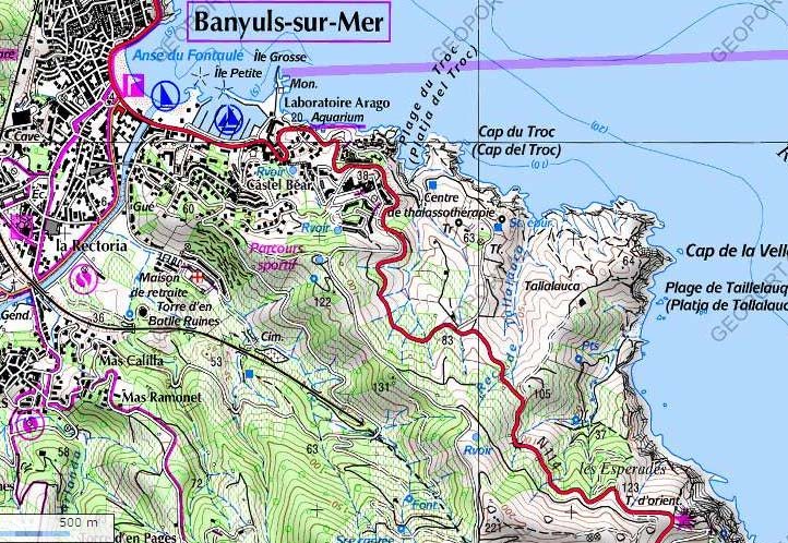 Banyuls – Cap l’Abeille (La Vella) – Plage de Taillelauque